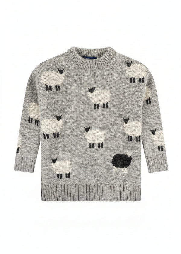 Children's Black Sheep Aran Sweater | 100% Pure Wool