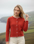 Killiney Wool Cashmere Cardigan | Tandoori | Ireland's Eye Knitwear
