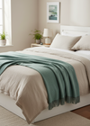 Lifestyle - McNutt Irish Wool Throw Blanket - Cosy Aqua