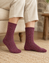 Irish Wool Neppy Socks | Women's | Cipolla-Pink