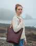 Lee River Red Leather Tote Bag