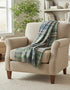John Hanly Denim Green Camel Blanket