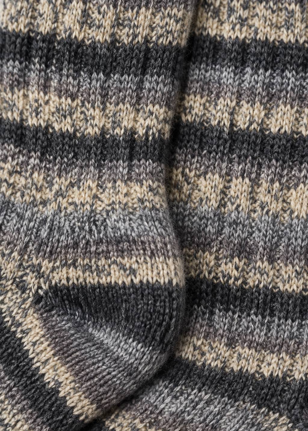 Macro detail of the sock material