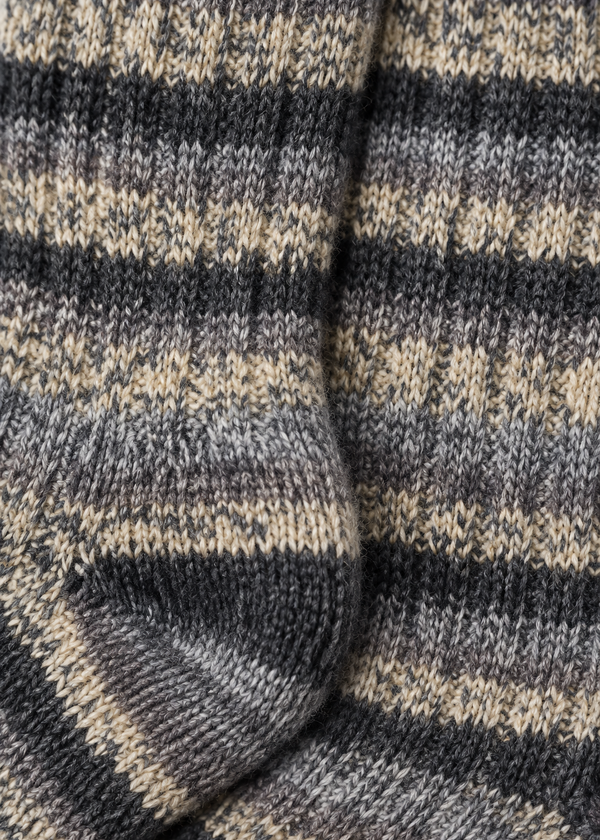 Macro detail of the sock material