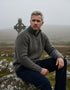 Men's Half-Zip Donegal Wool Jumper | Grey Fleck