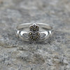 Sterling Silver Marcasite Claddagh Ring