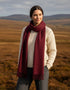 100% Pure Cashmere Scarf | Maroon | Irish Luxury Knitwear