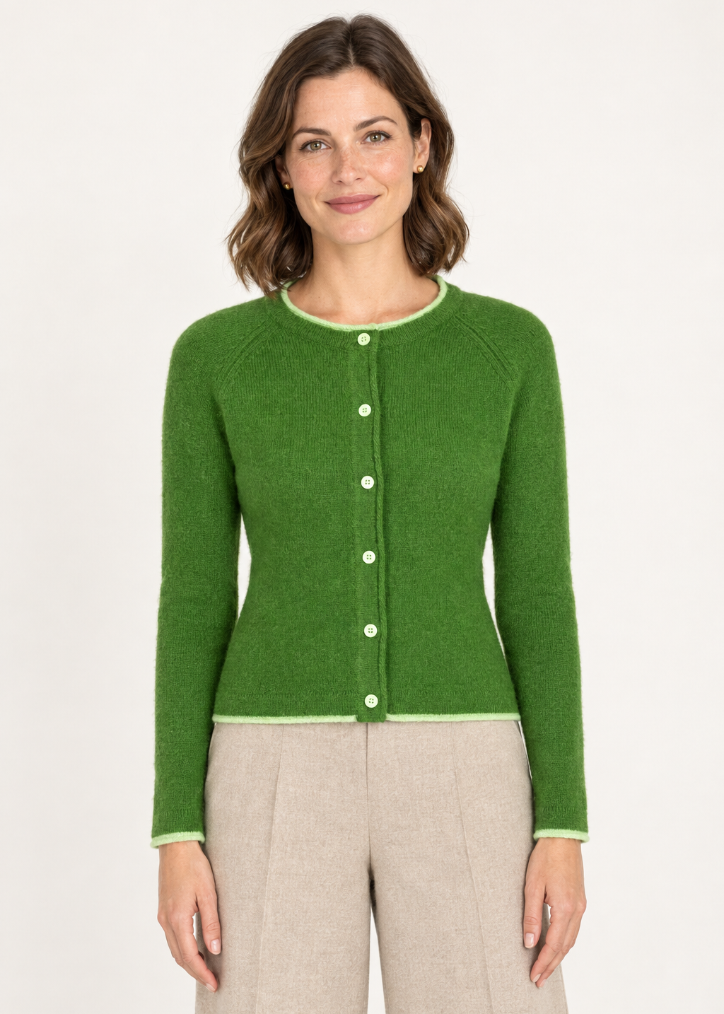 Ireland's Eye Killiney Cardigan - Wool Cashmere Blend | Meadow