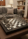 Mullingar Pewter Chess Set with Board | Medieval
