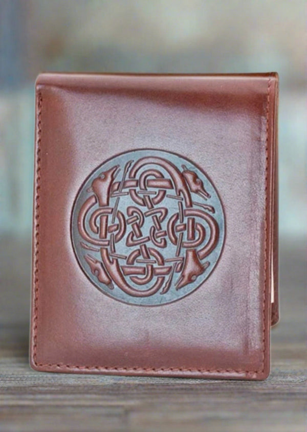 Brown Celtic Cuchulainn Leather Wallet