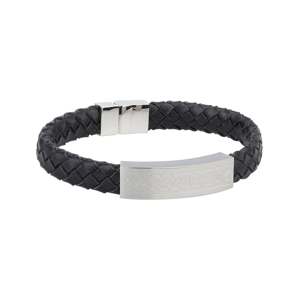 Mens Wide Celtic Leather Bracelet
