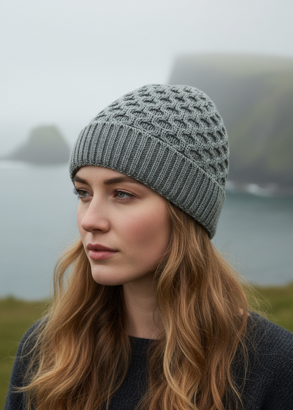 Aran Merino Wool Hat - Army Green