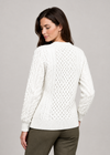 Ladies Slim-Fit Aran Sweater | Premium Merino Wool | Natural