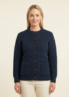 Ocean Aran Lumber Cardigan | 100% Merino Wool