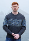 Aran Unisex Jacquard Sweater | Charcoal