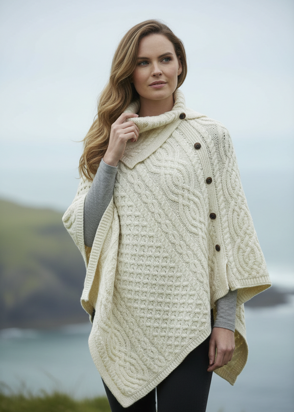 New Aran Tipperary Poncho Lifestyle Image