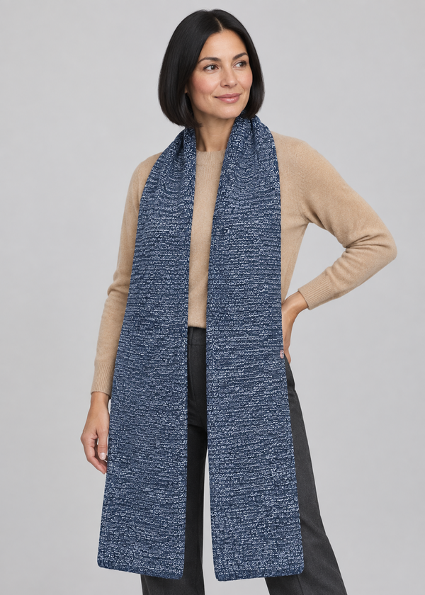 100% Merino Wool Giant Scarf | Denim