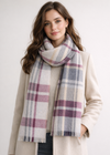 Foxford Burgundy Camel Extra Fine Merino Scarf
