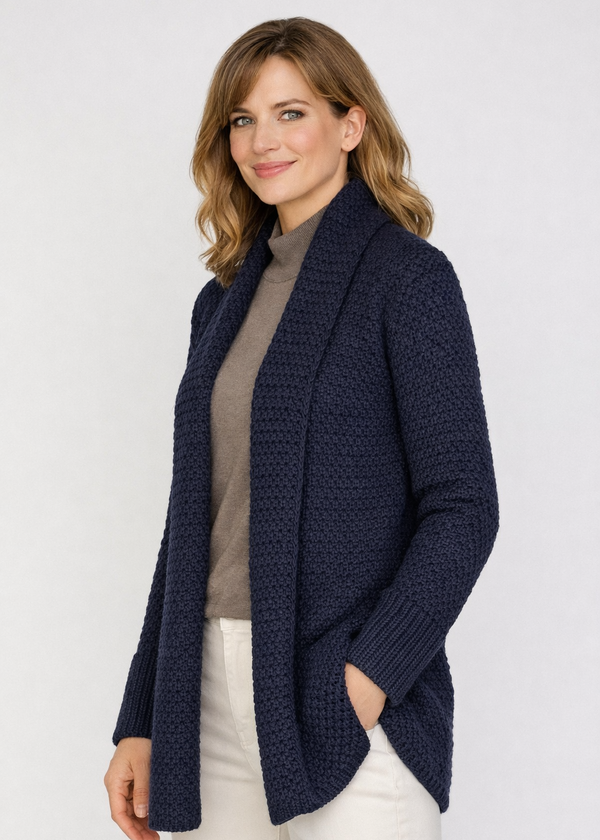 IrelandsEye Women's Kilcoole Coatigan | Navy