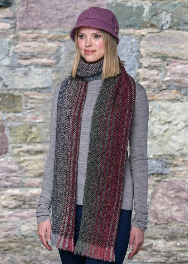 Mucros Islander Scarf | Red Charcoal