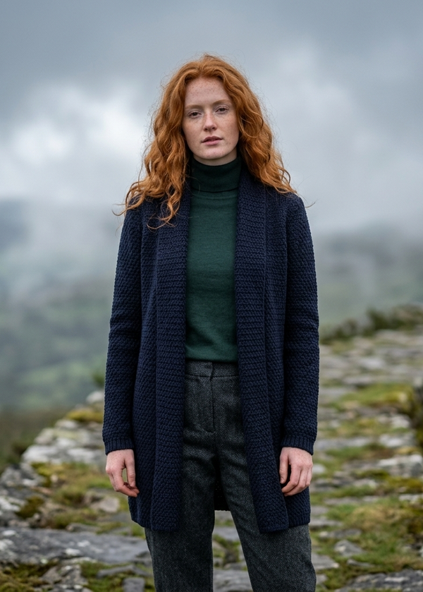 IrelandsEye Women's Kilcoole Coatigan | Navy