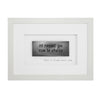 Framed artwork with text 'ni neart go cur le chéile' on a white background