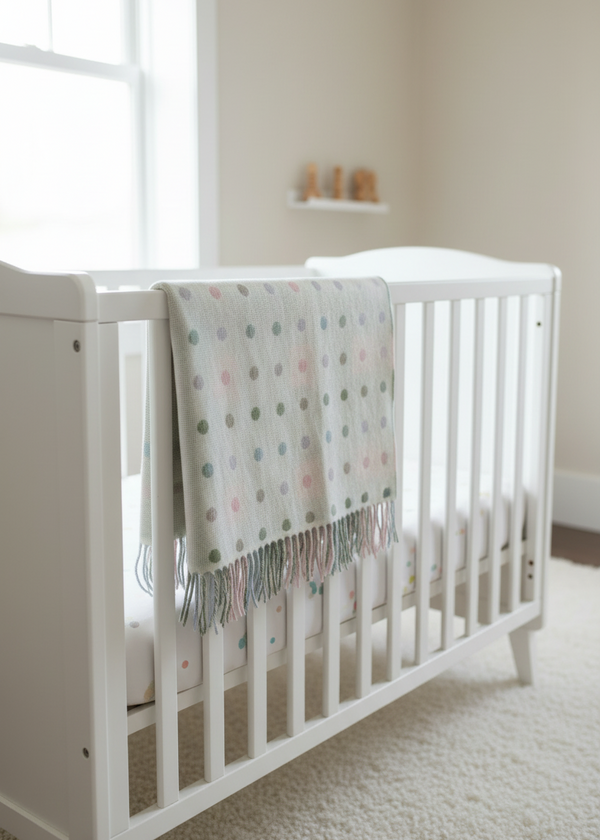 Foxford Multi Color Spot Baby Blanket | Pastel