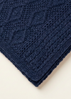 Ocean navy blanket knit detail