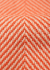 Orange-and-cream herringbone colour and weave detail