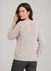 Over-shoulder back pose in reference marl shade