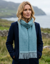 Foxford Lambswool Scarf | Teal/Aqua