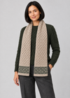Parsnip Celtic scarf, standing studio pose