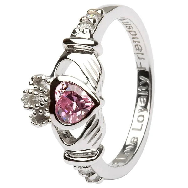 Claddagh Birthstone Ring – October