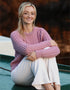 Ladies Slim-Fit Aran Sweater | Pink