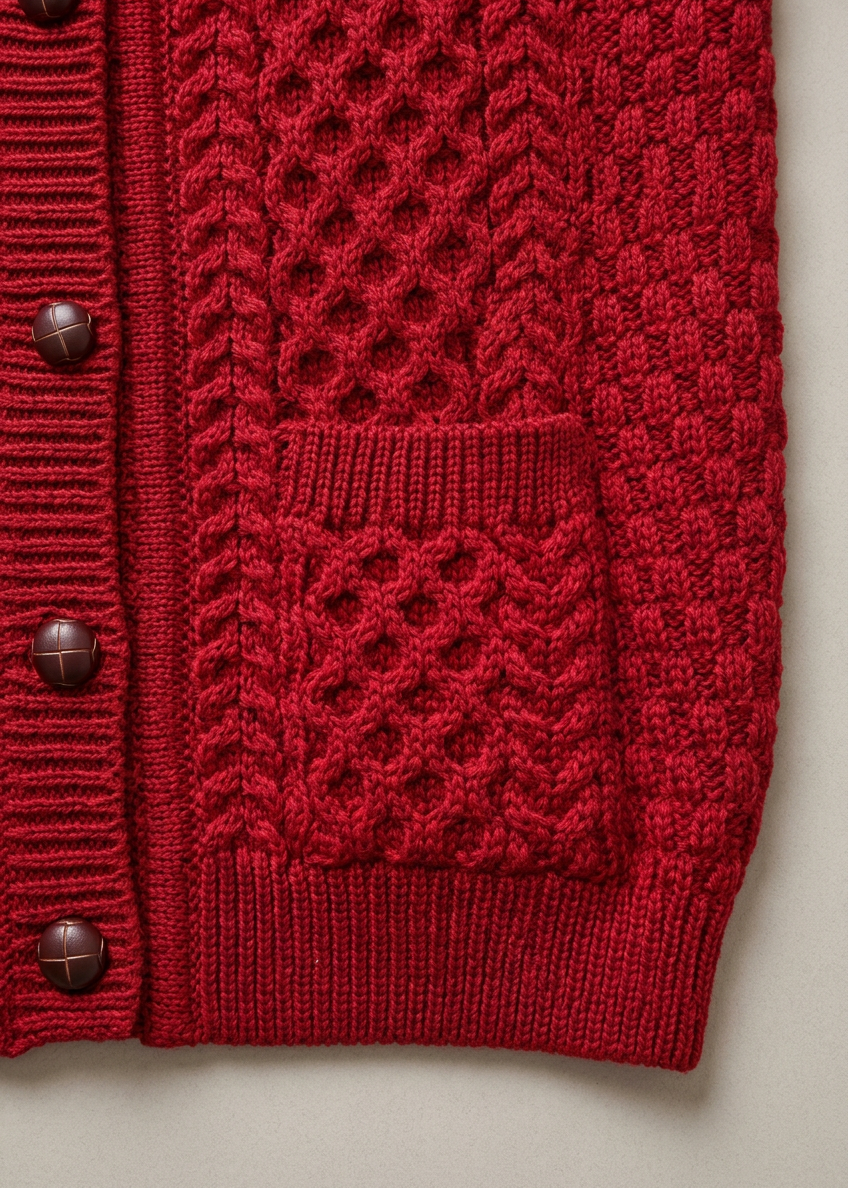 Pocket and knit detail