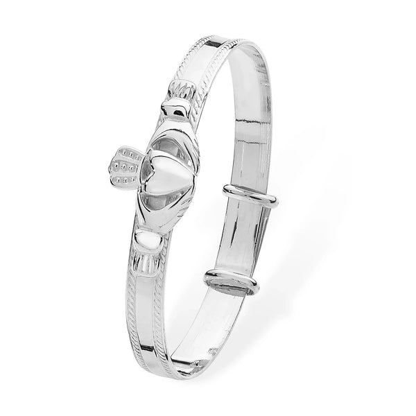 Claddagh Sterling Silver Christening Bracelet1