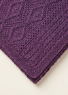 Purple marl blanket knit and edge detail