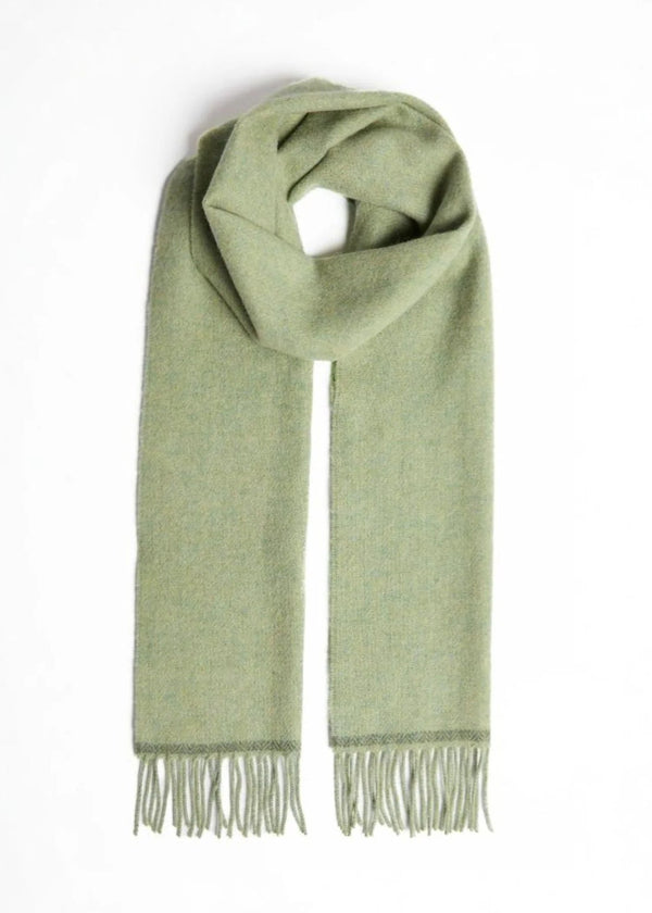 Foxford Lambswool Scarf | Green Melange | Premium Irish Wool