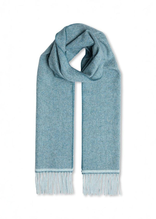 Foxford Lambswool Scarf | Teal/Aqua