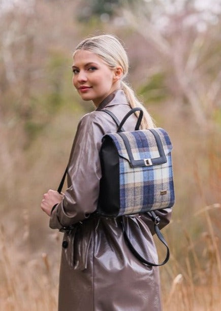 Mucros Blue Check Backpack