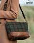 Leather Aran Tweed Bag | Clearance