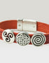 Celtic Leather Red Aoife Cuff Bracelet