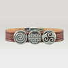 Celtic Leather Brown Aoife Cuff Bracelet