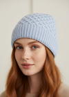 Aran Merino Wool Hat - Sky Marl