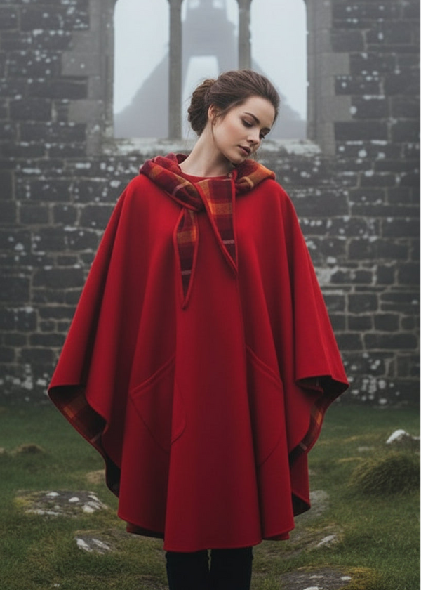 Jimmy Hourihan Bright Red Wool Walking Cape