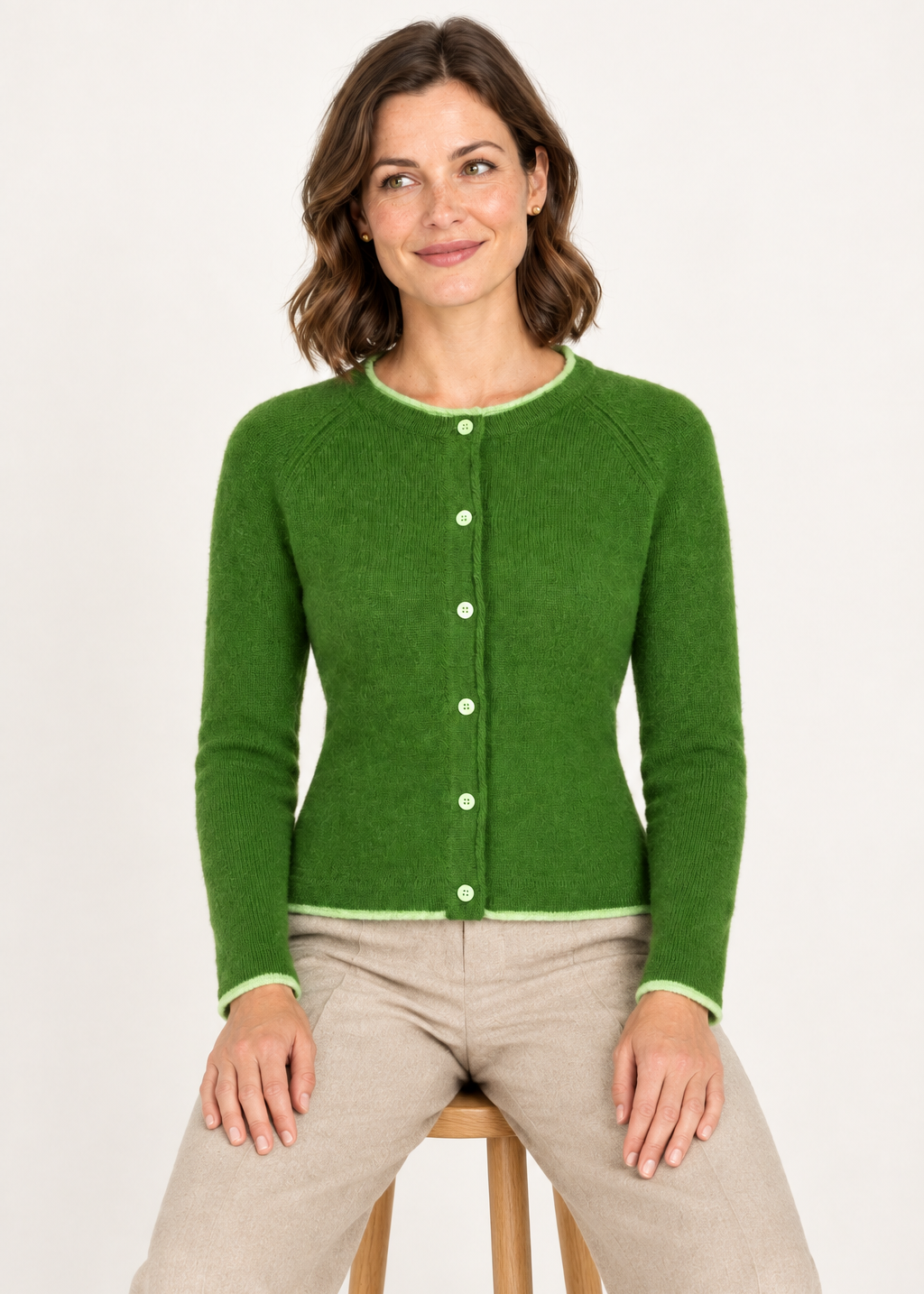 Ireland's Eye Killiney Cardigan - Wool Cashmere Blend | Meadow