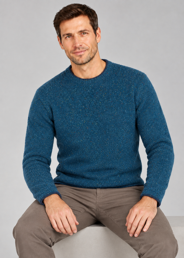 IrelandsEye Roundstone Cashmere Blend Sweater | Men's Irish Wool Knitwear