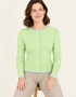 IrelandsEye Killiney Wool Cashmere Cardigan | Mint Green