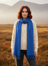 Royal Blue Cashmere Scarf - Donegal Autumn Lifestyle