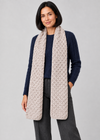 Aran Merino Wool Honeycomb Scarf | Parsnip